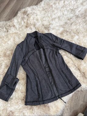 lululemon athletica Heather Charcoal Grey Zip Jacket